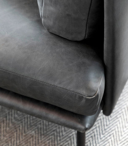 Artwood Ledersofa Brioche schwarz Ledersofa Artwood