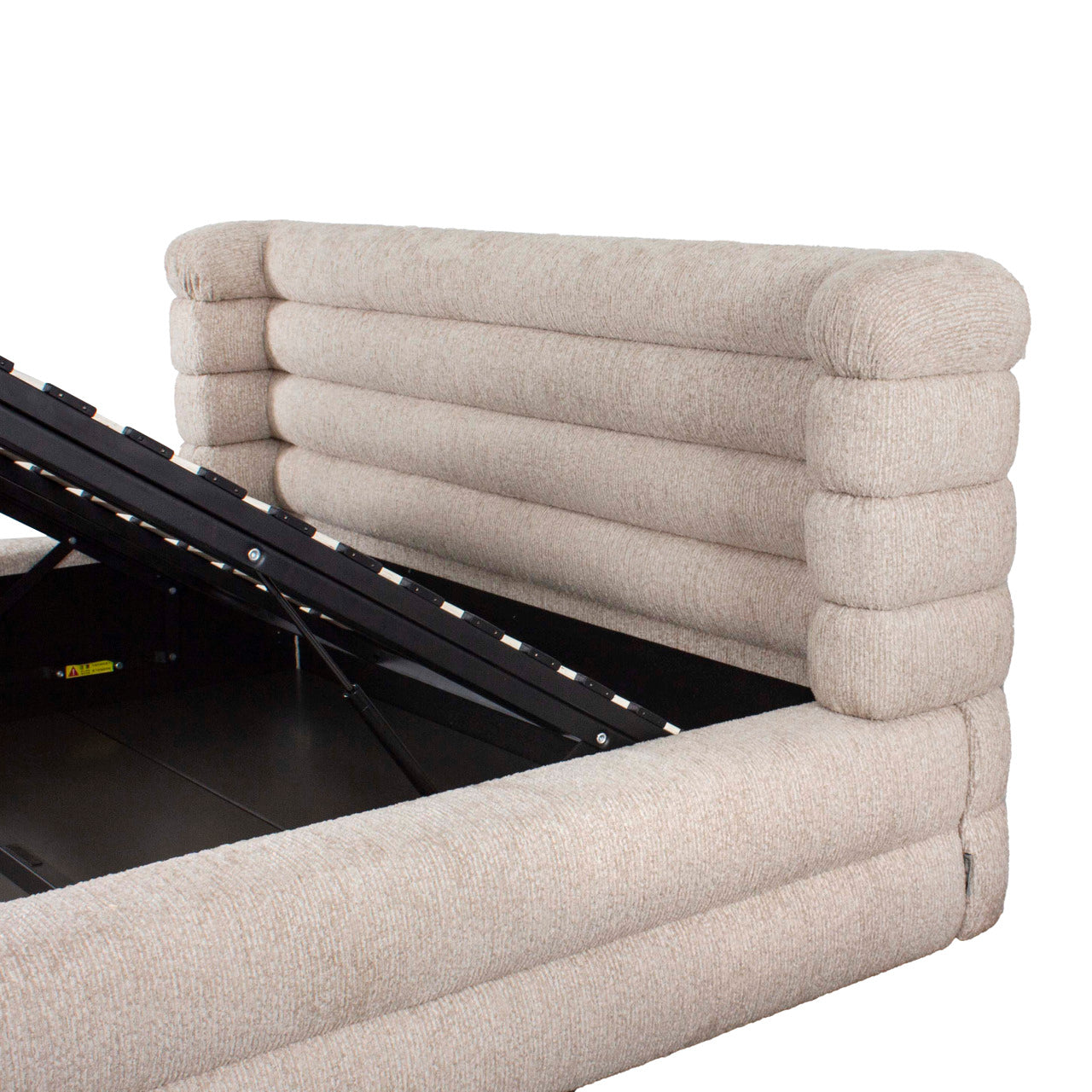 Richmond Interiors Bett Obidis Natur Linear – 180 × 210 cm mit Stauraum Richmond Interiors