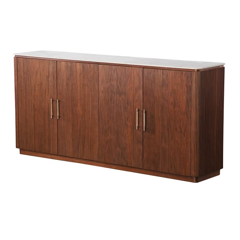 Pole to Pole URBAN CHIQUE Sideboard 180 cm – Marmoroptik und Walnussfurnier Sideboard Pole to Pole