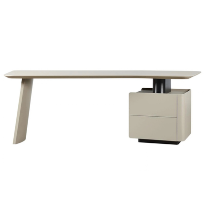 The Grand Collection FIORA Schreibtisch – Micro Leather Craie Schreibtisch The Grand Collection