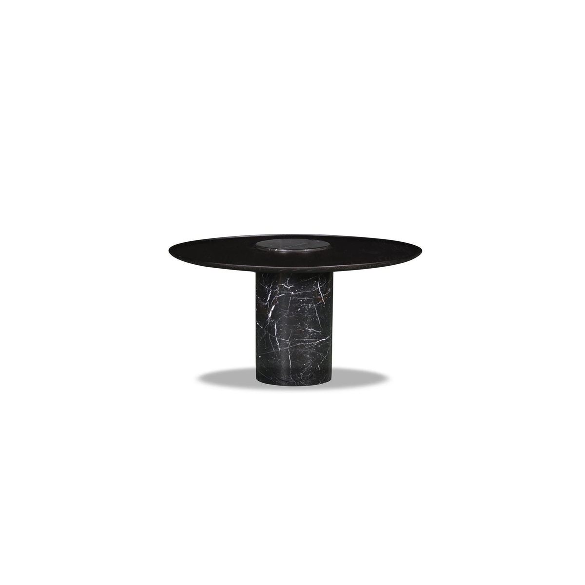 The Grand Collection SOFIA Couchtisch – Dunkler Marmor Couchtisch rund The Grand Collection
