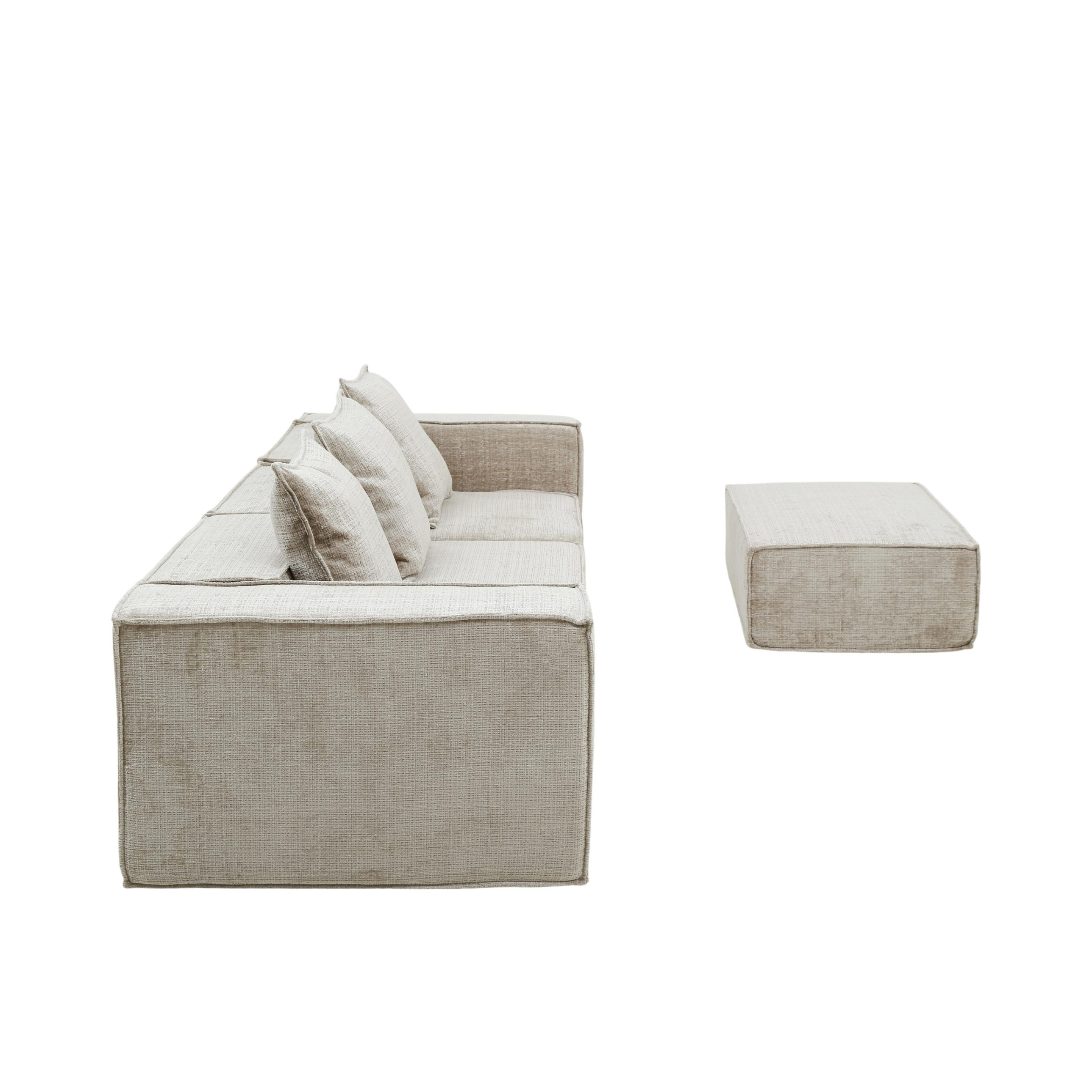 Pole to Pole – Boneless Sofa Nomad Dreisitzer + Ottoman in Creme 3-Sitzer Sofa Pole to Pole