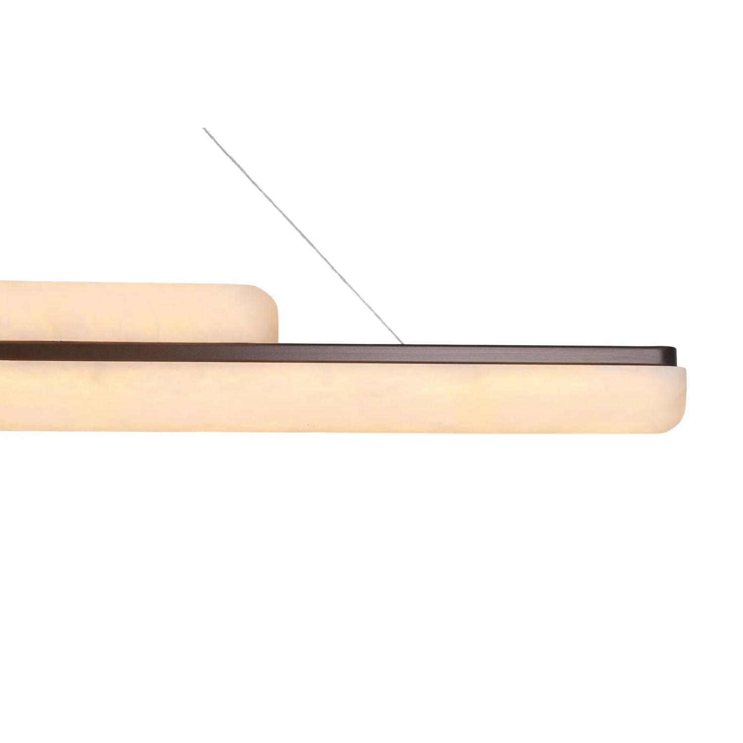 The Grand Collection Kronleuchter Loro – Bronze-Finish | Alabaster | Linear &amp; Elegant Pendelleuchte The Grand Collection