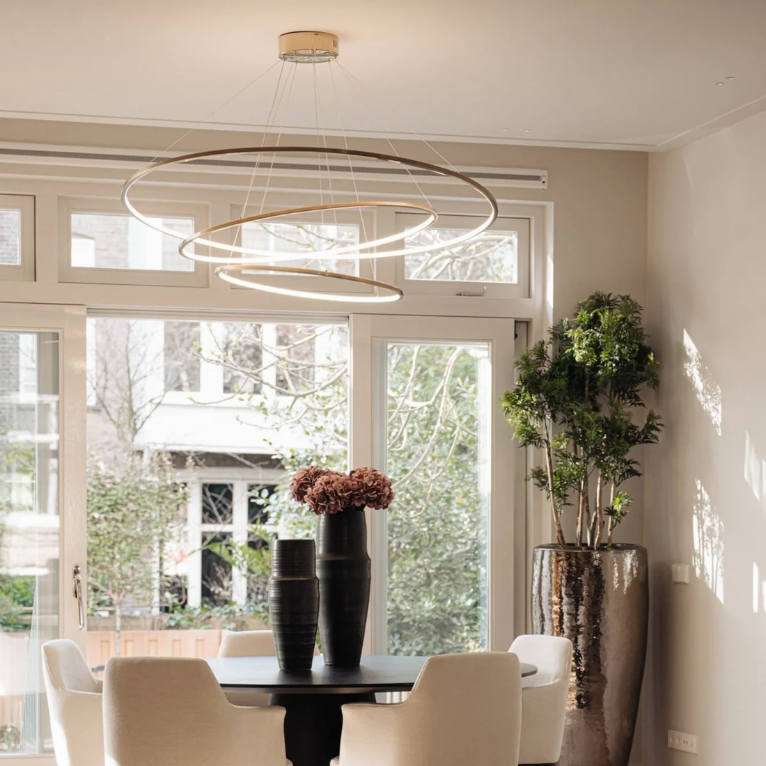 Thre Grand HALO RING THREE Deckenleuchte – Gebürstetes Kupfer Kronleuchter The Grand Collection