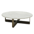 The Grand Collection FIRENZE Couchtisch – Weißer Marmor & Bronze Couchtisch rund The Grand Collection