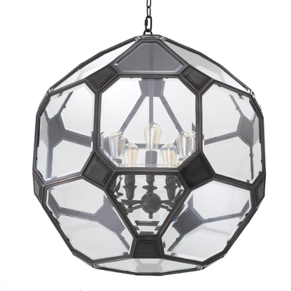 Eichholtz Laterne Olympia L – Bronze Highlight | Clear Bevelled Glass Kronleuchter Eichholtz