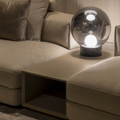 The Grand Collection MASSIMO Midside Table – Caramel Leather Beistelltisch eckig The Grand Collection