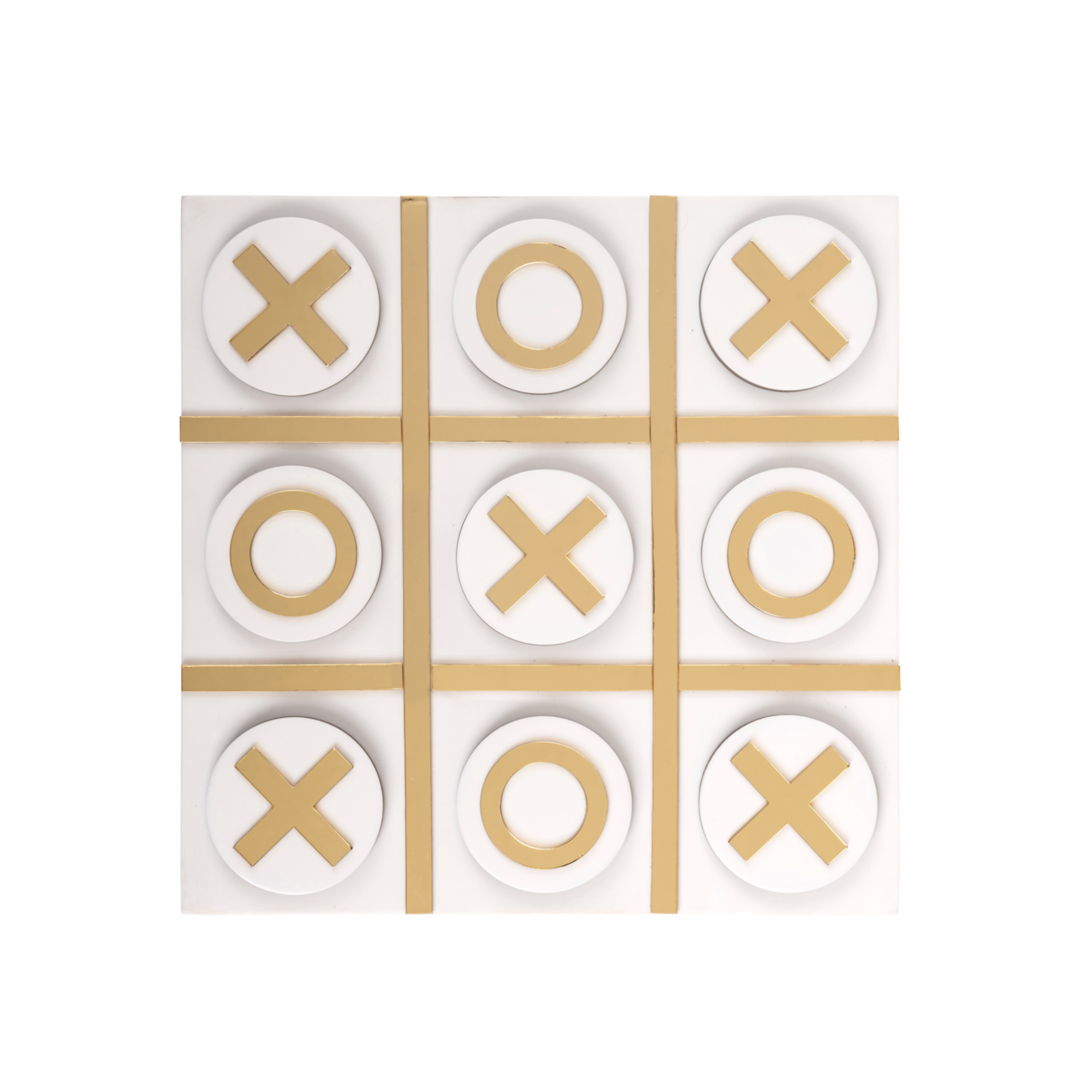 Richmond Interiors Dekoratives Spiel Maylie Weiß (Tic-Tac-Toe) Deko-Objekt Richmond Interiors