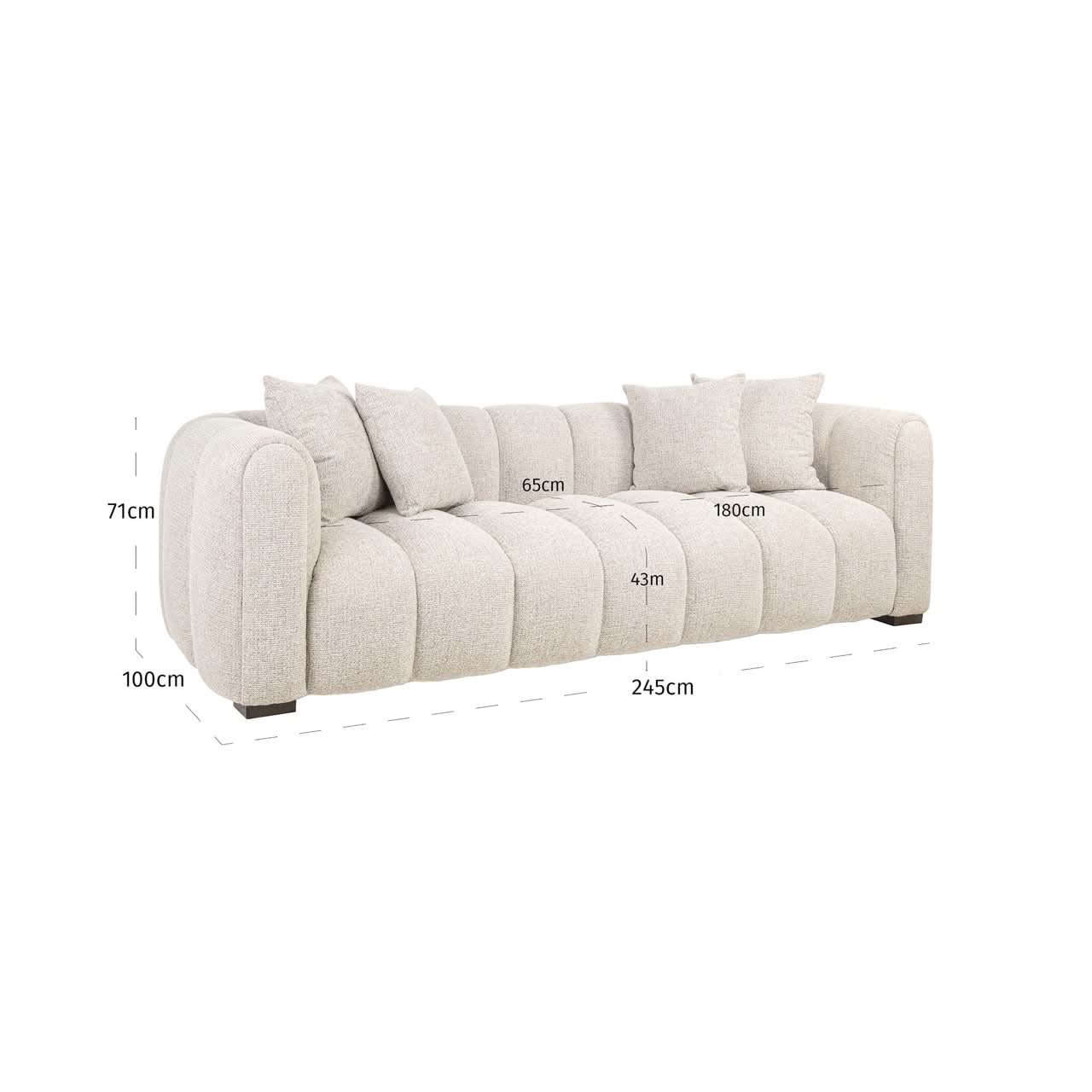 Richmond Interiors Sofa Novaro Natur Fancy – 3-Sitzer 3-Sitzer Sofa Richmond Interiors