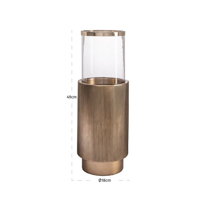 Richmond Interiors Windlicht Soreli – Antik Messing Windlicht Richmond Deko