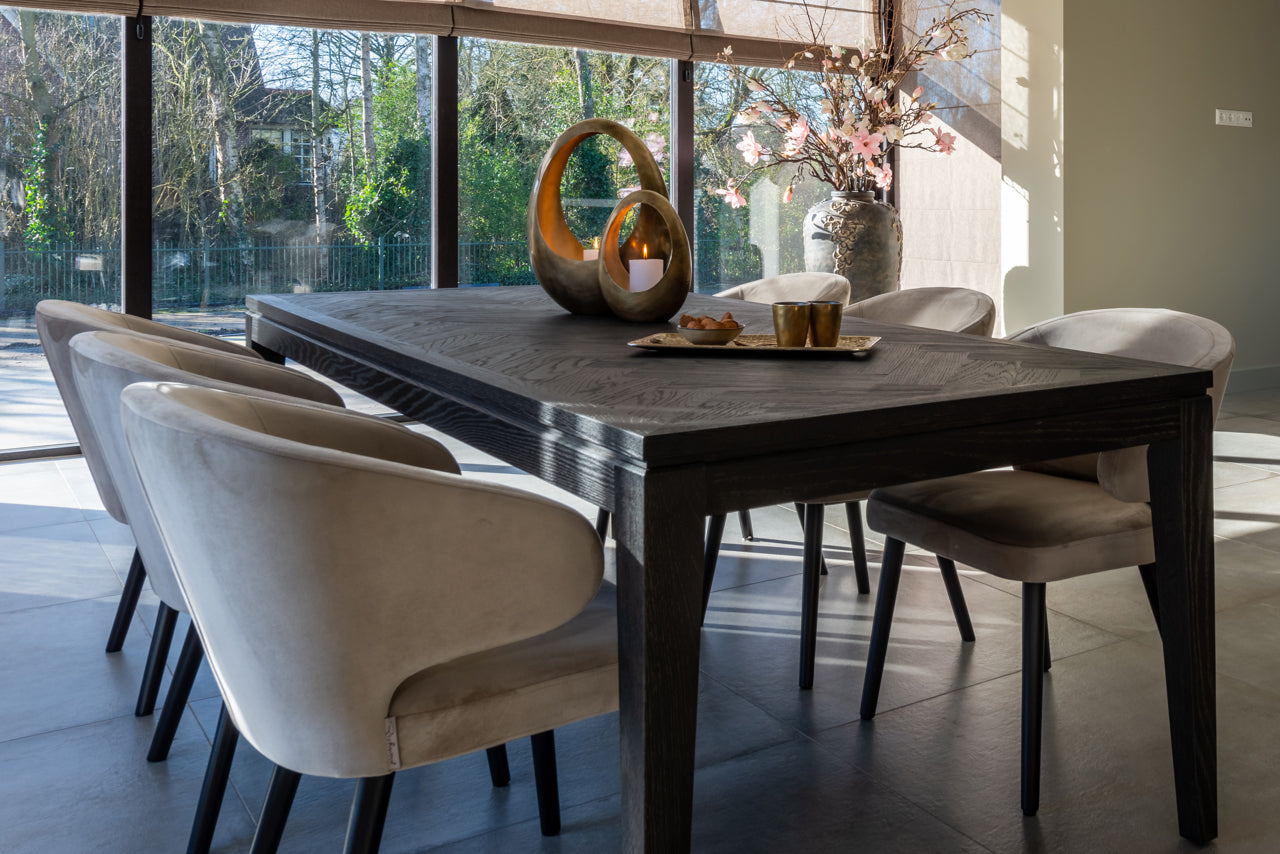 Richmond Interiors Stuhl Indigo-Khaki-Samt (Quartz Khaki 903) Esszimmerstuhl Richmond Interiors