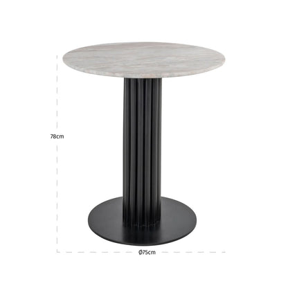 Richmond Interiors Bistrotisch Nyon Beige Ø75 Bistrotisch Richmond Interiors