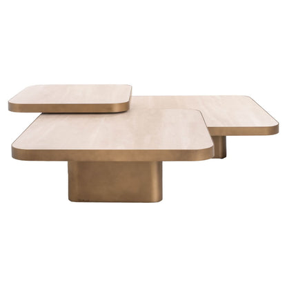 Richmond Interiors – Couchtisch-Set Cumulus Beige (3-teilig) 4er-Set Couchtisch Richmond Interiors