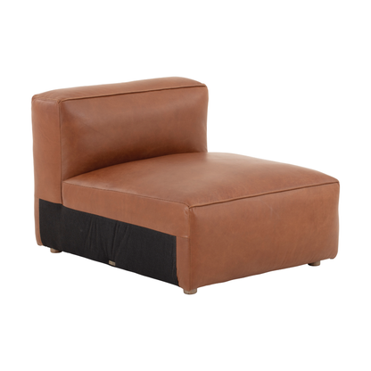 Flamant - BAILEY, Ecksofa, Leder, Cognac braun, Zwischenstück Ecksofa Flamant