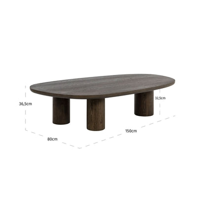 Richmond Interiors – Couchtisch Ellington Brown Couchtisch asymmetrisch Richmond Interiors