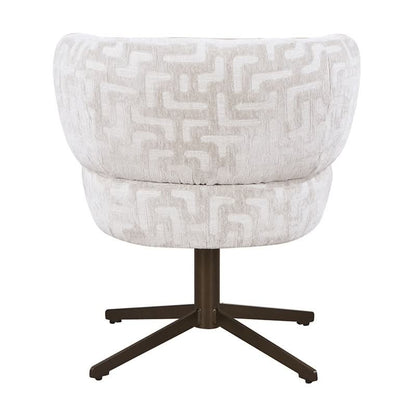 Pole to Pole Atlas Drehbarer Esszimmerstuhl mit Armlehnen (2er-Set) Maze Beige | Messingfarbener Drehfuß 2er-Set Esszimmerstühle Pole to Pole