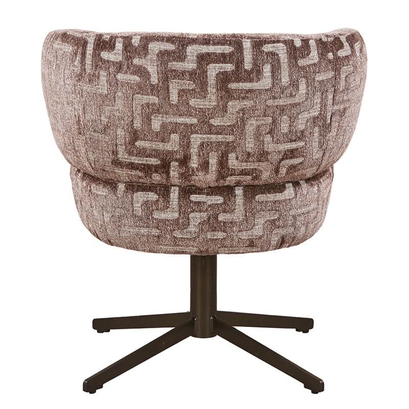 Pole to Pole Atlas Drehbarer Esszimmerstuhl mit Armlehnen (2er-Set) Maze Brown | Messingfarbener Drehfuß 2er-Set Esszimmerstühle Pole to Pole