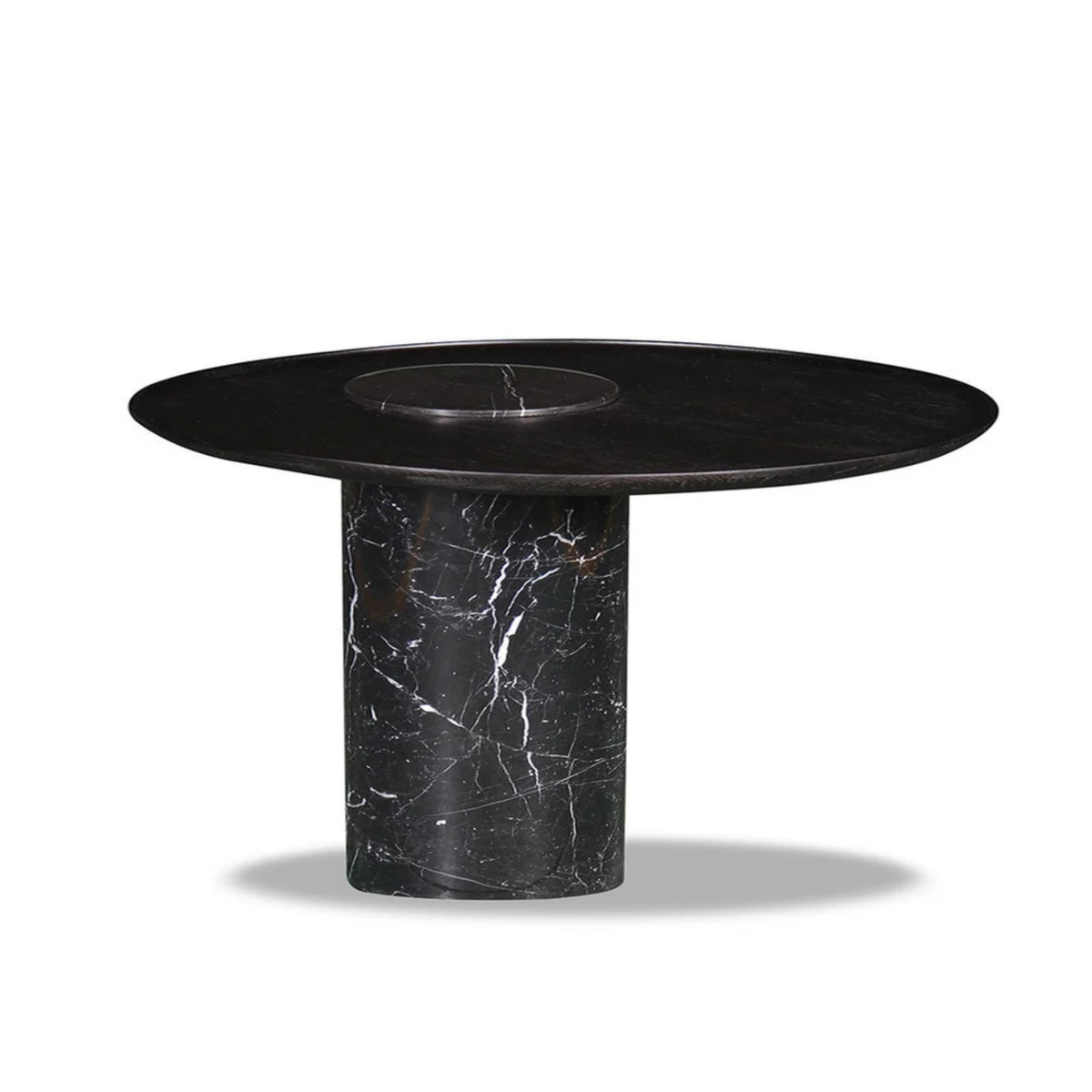 The Grand Collection SOFIA Couchtisch – Dunkler Marmor Couchtisch rund The Grand Collection