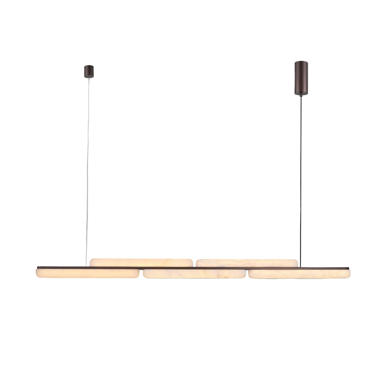 The Grand Collection Kronleuchter Loro – Bronze-Finish | Alabaster | Linear &amp; Elegant Pendelleuchte The Grand Collection