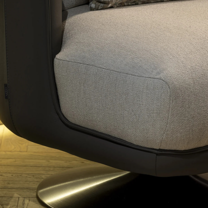 The Grand GREGORIO Drehbarer Loungesessel – Greige | Taupe Grau Drehsessel The Grand Collection