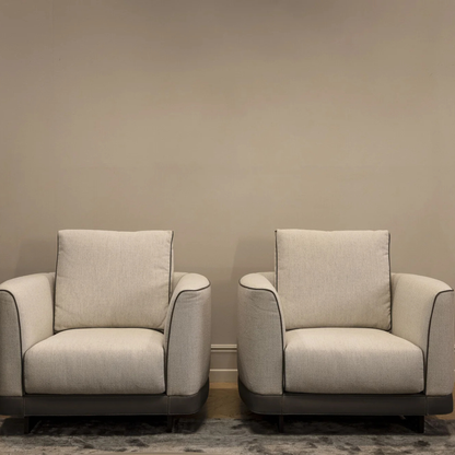 The Grand GREGORIO Sessel – Greige | Taupe Grau Polstersessel The Grand Collection