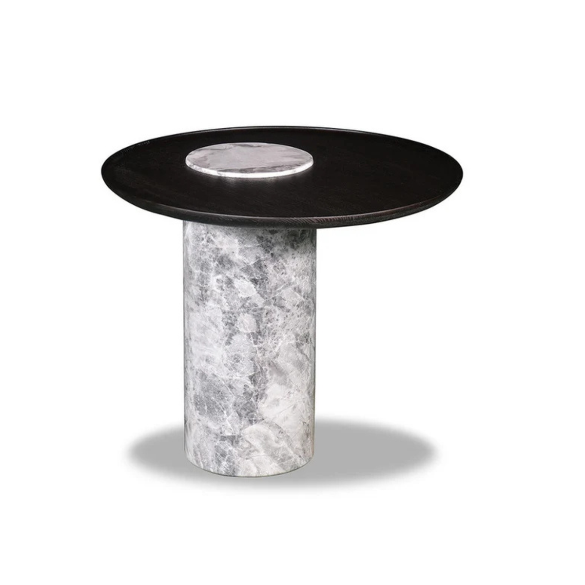 The Grand Collection SOFIA Beistelltisch – Dunkler Marmor Beistelltisch rund The Grand Collection