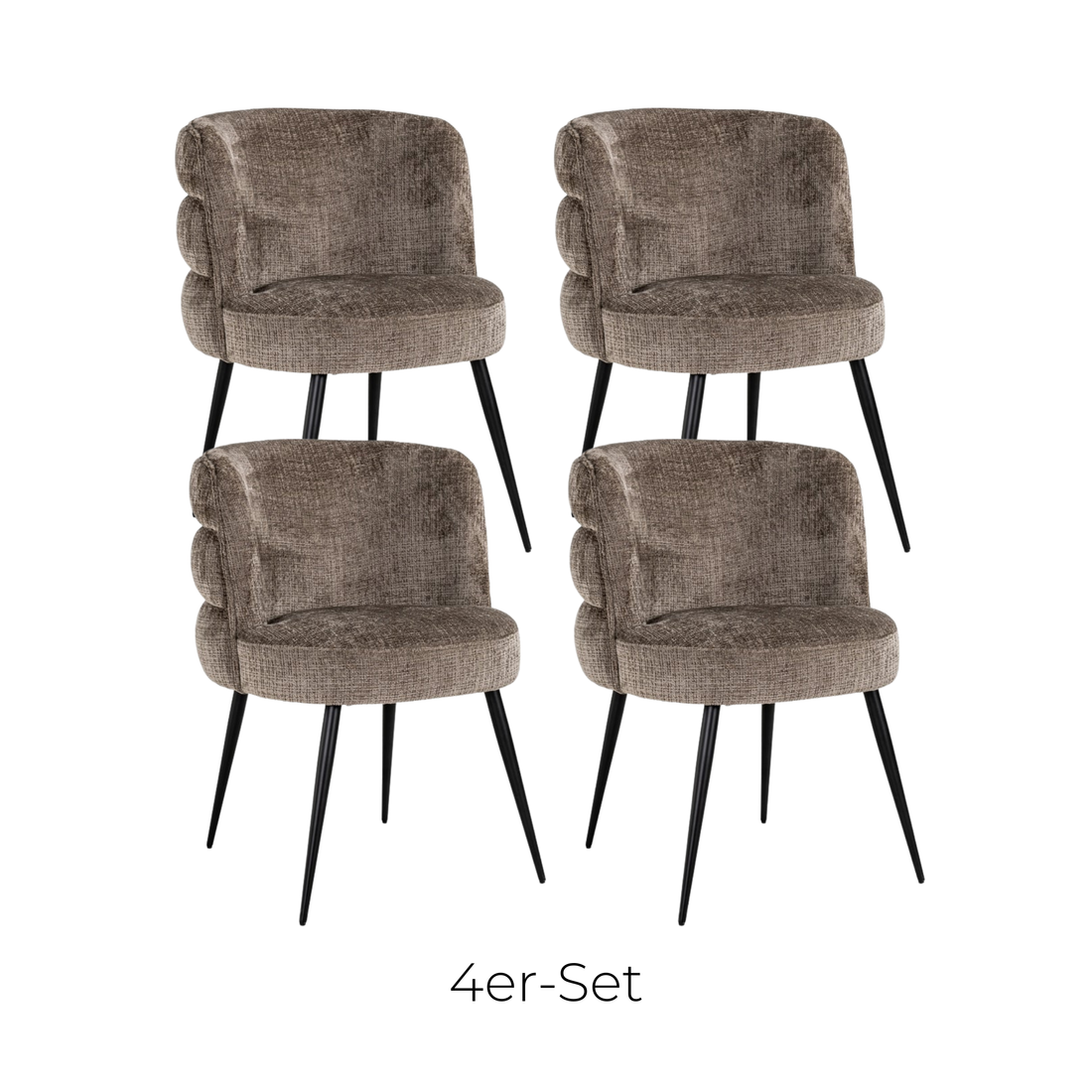 Richmond Interiors – 4er-Set Stuhl Stella (Stone Chenille / Niagara 104) 4er-Set Esszimmerstühle Richmond Interiors