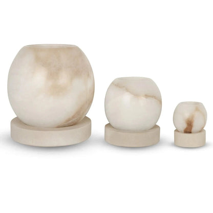 RAF Deluxe Olessa Windlicht Alabaster – 3er-Set Bundle (Größen S, M und L) Windlicht Bundle RAF deluxe