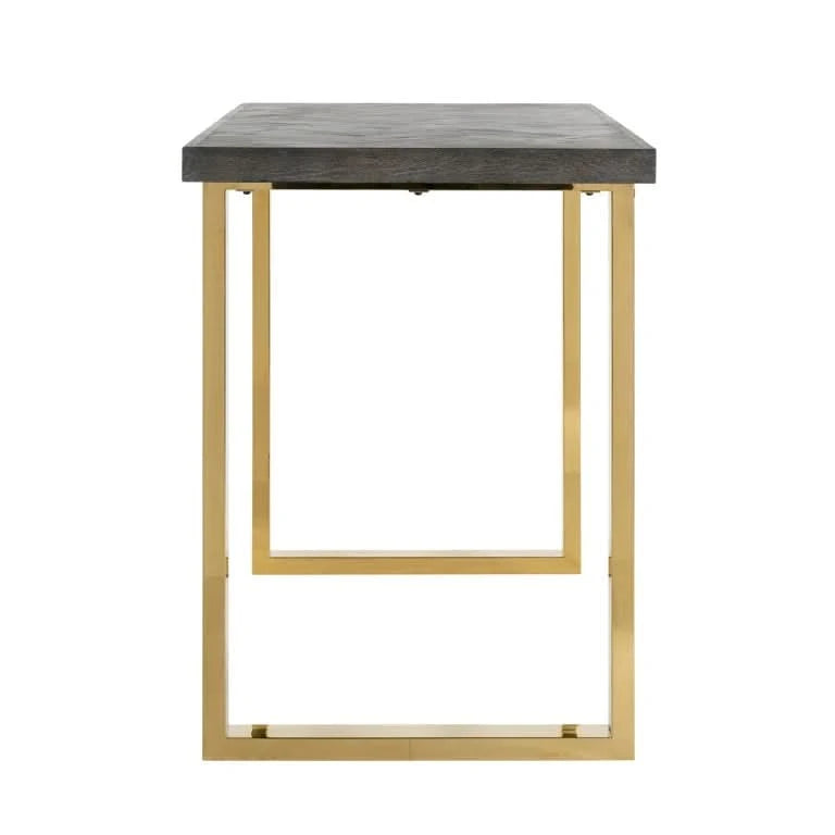 Richmond Interiors Stehtisch Blackbone gold 160 (Black rustic) Esstisch eckig Richmond Interiors