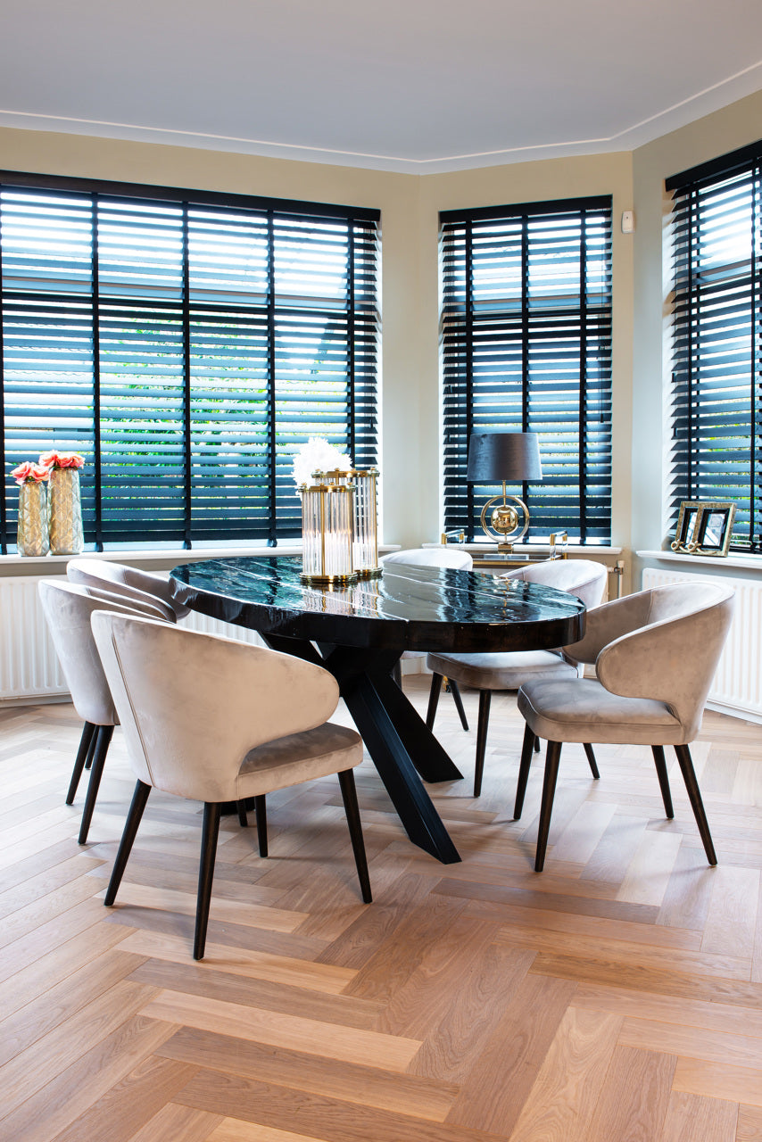 Richmond Interiors Stuhl Indigo-Khaki-Samt (Quartz Khaki 903) Esszimmerstuhl Richmond Interiors