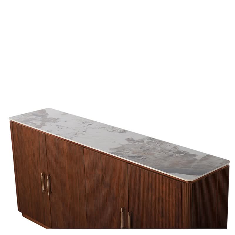 Pole to Pole URBAN CHIQUE Sideboard 180 cm – Marmoroptik und Walnussfurnier Sideboard Pole to Pole
