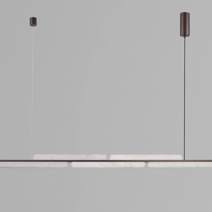 The Grand Collection Kronleuchter Loro – Bronze-Finish | Alabaster | Linear &amp; Elegant Pendelleuchte The Grand Collection