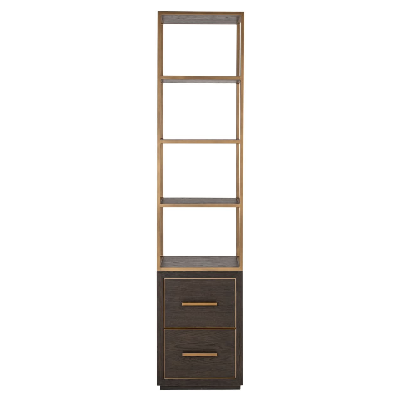 Richmond Interiors – Offenes Regal Carter brown small 2-Schubladen Offenes Regal Richmond Interiors