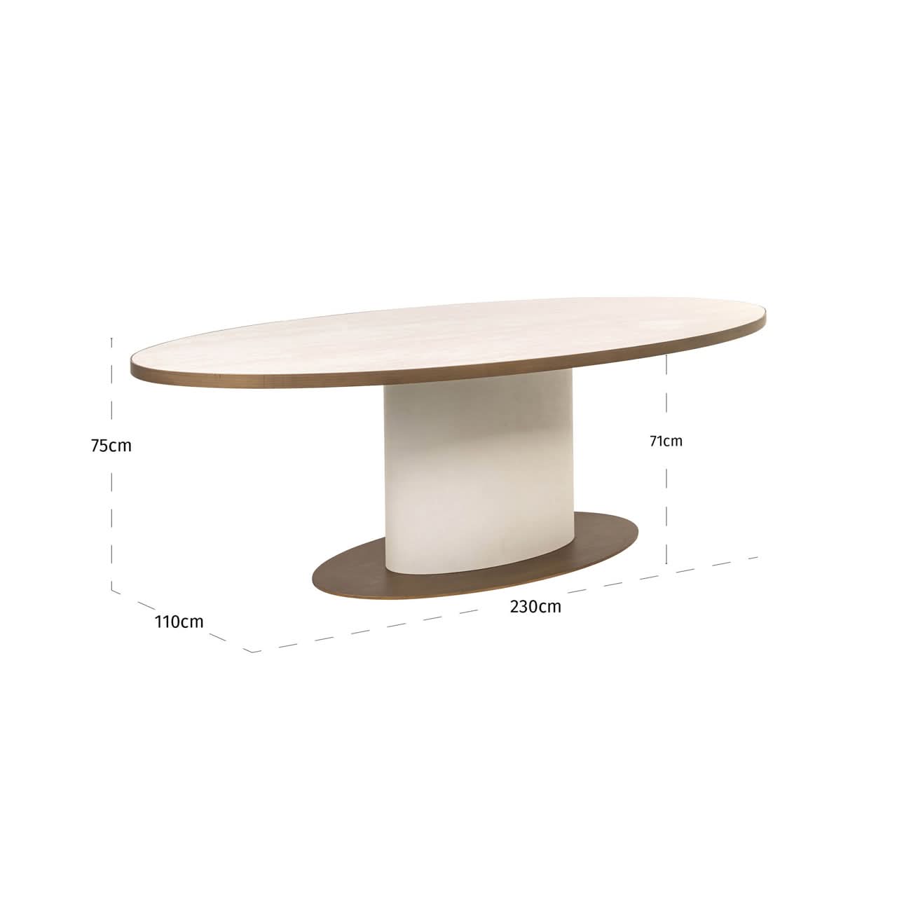 Richmond Interiors – Esstisch Tivoli white oval 230 Esstisch oval Richmond Interiors
