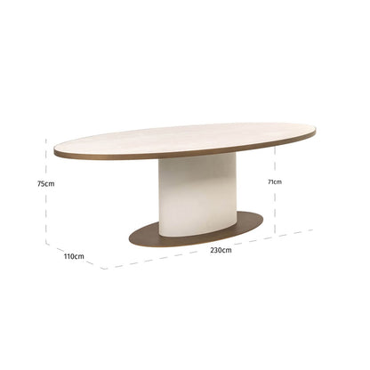 Richmond Interiors – Esstisch Tivoli white oval 230 Esstisch oval Richmond Interiors