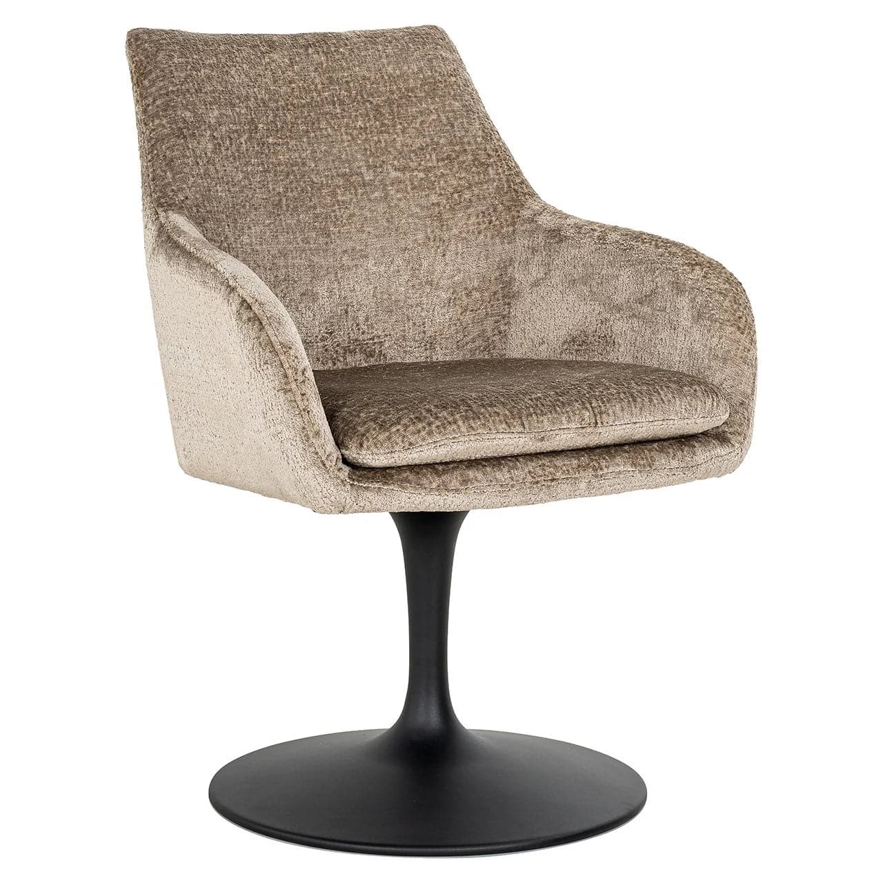 Richmond Interiors - Drehstuhl Marlon taupe Chenille Drehstuhl Richmond Interiors