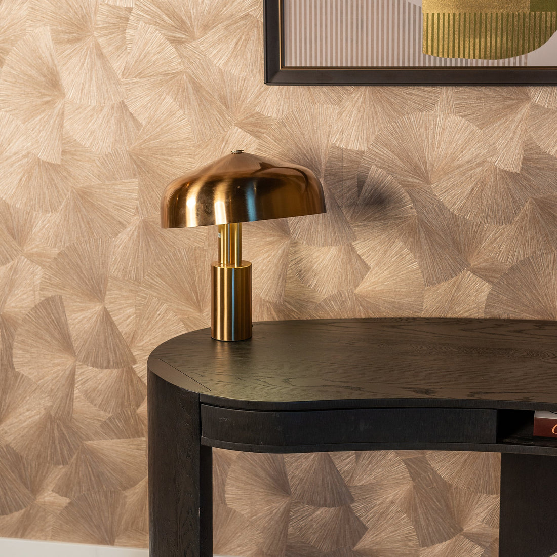 Richmond Interiors Tischleuchte Linzy Messing (Brushed Gold) Tischlampe Richmond Interiors