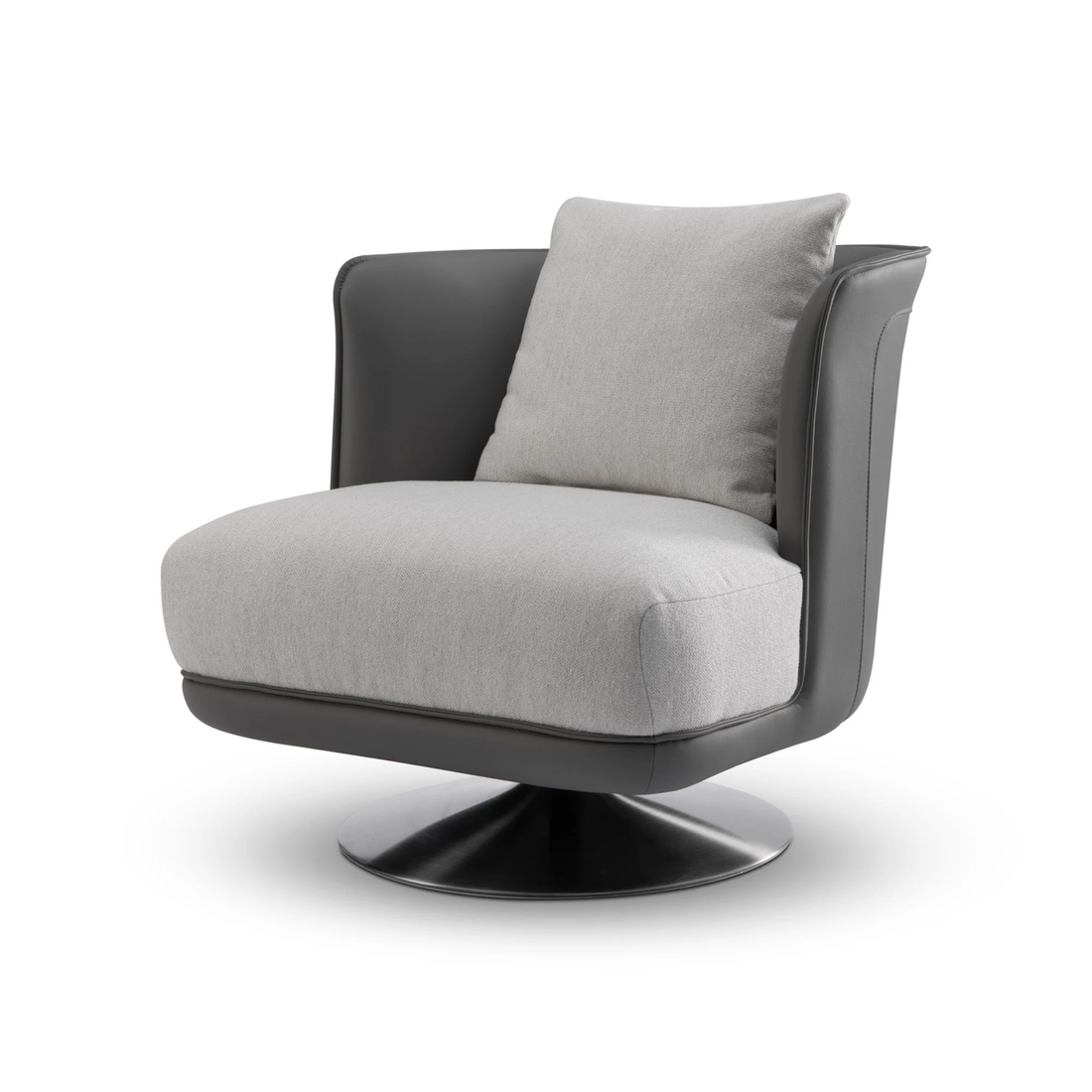 The Grand GREGORIO Drehbarer Loungesessel – Greige | Taupe Grau Drehsessel The Grand Collection