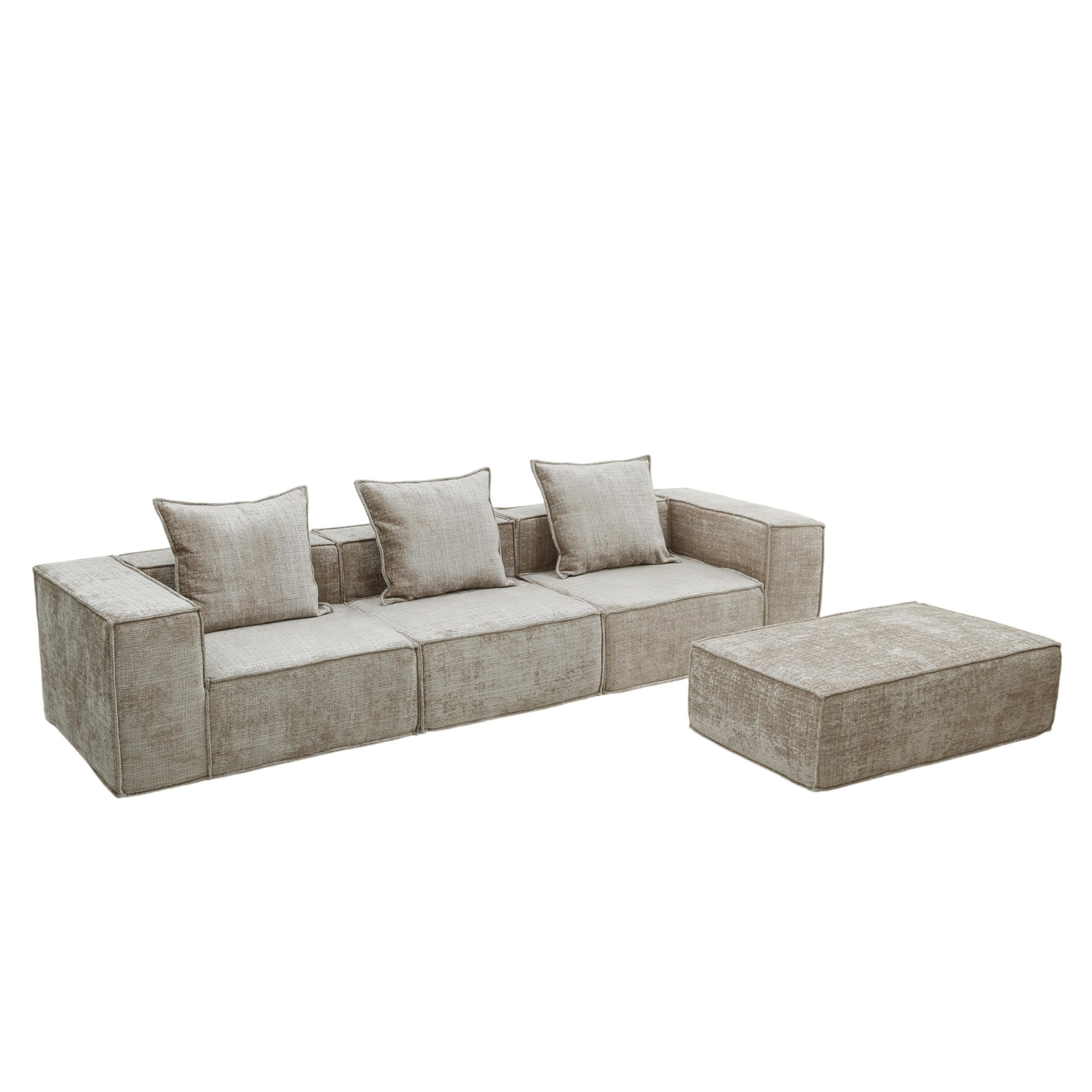 Pole to Pole – Boneless Sofa Nomad Dreisitzer + Ottoman in Creme 3-Sitzer Sofa Pole to Pole