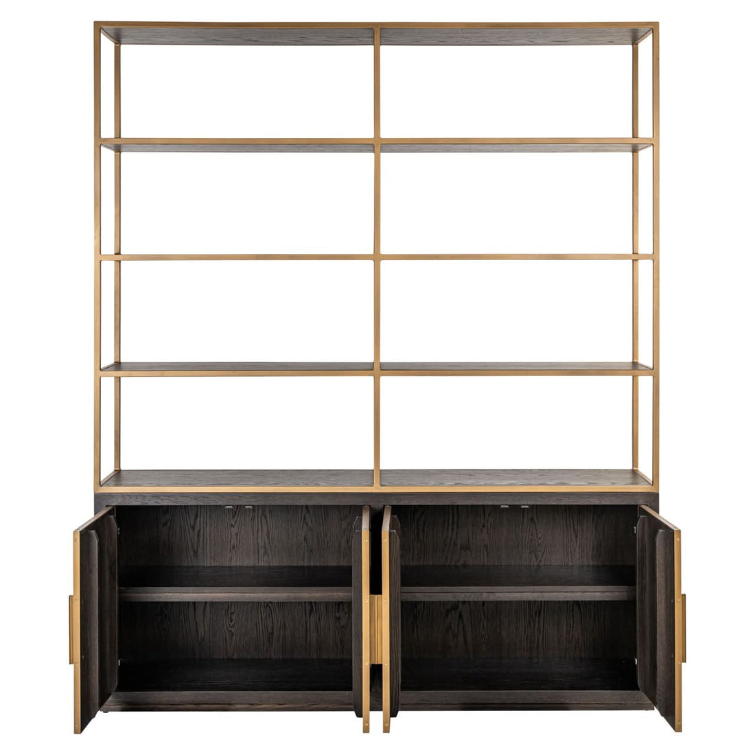 Richmond Interiors – Offenes Regal Carter brown large 4-türig Offenes Regal Richmond Interiors