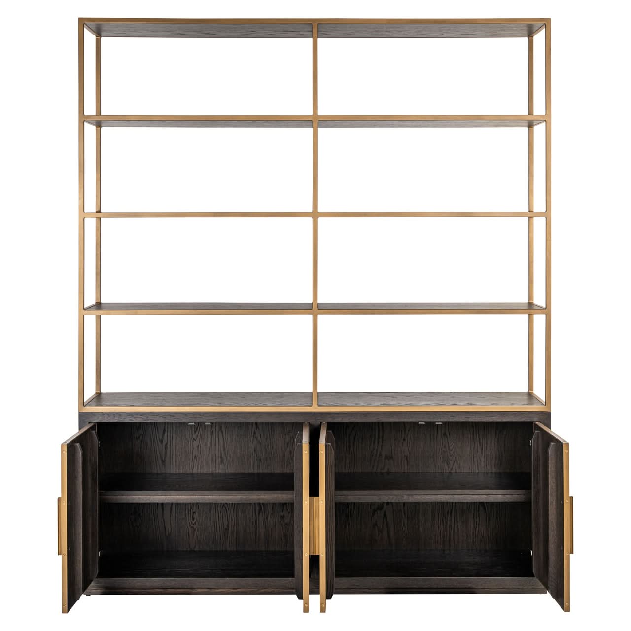 Richmond Interiors – Offenes Regal Carter brown large 4-türig Offenes Regal Richmond Interiors