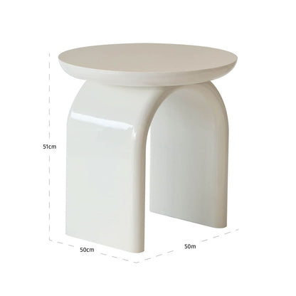 Richmond Interiors Beistelltisch Merrick Coconut Milk Beistelltisch rund Richmond Interiors