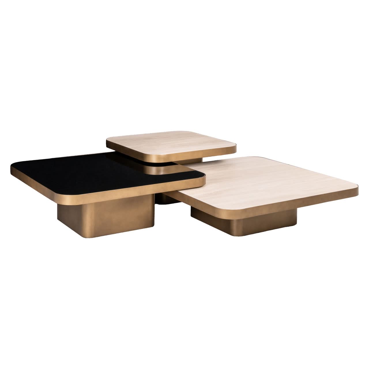 Richmond Interiors – Couchtisch-Set Cumulus Beige (3-teilig) 4er-Set Couchtisch Richmond Interiors