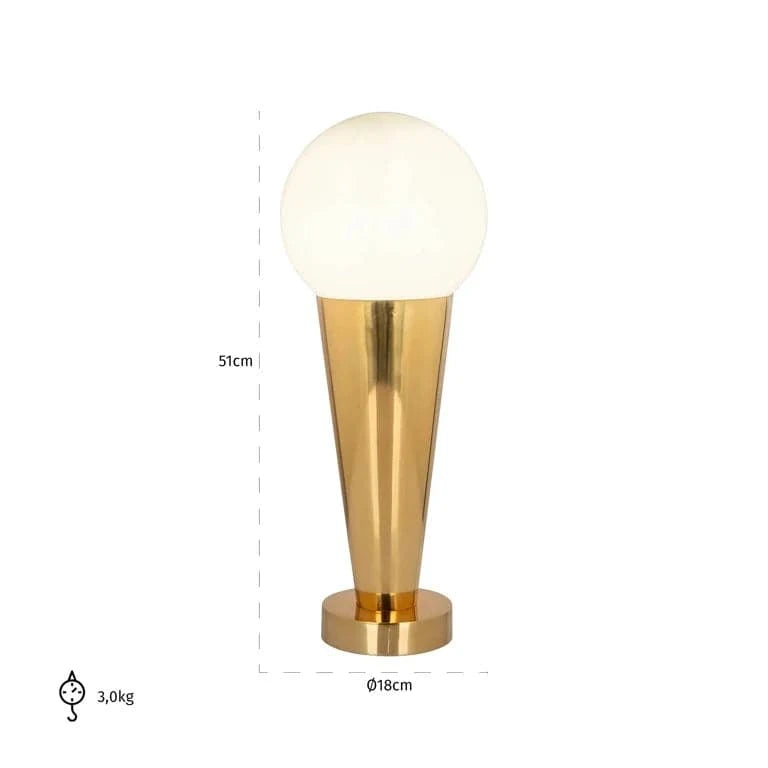 Richmond Interiors Tischleuchte Cone (Gold) Tischlampe Richmond Interiors