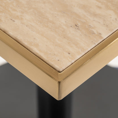 Richmond Interiors Bistrotisch Brazza 70x70 (Beige) Bistrotisch Richmond Interiors