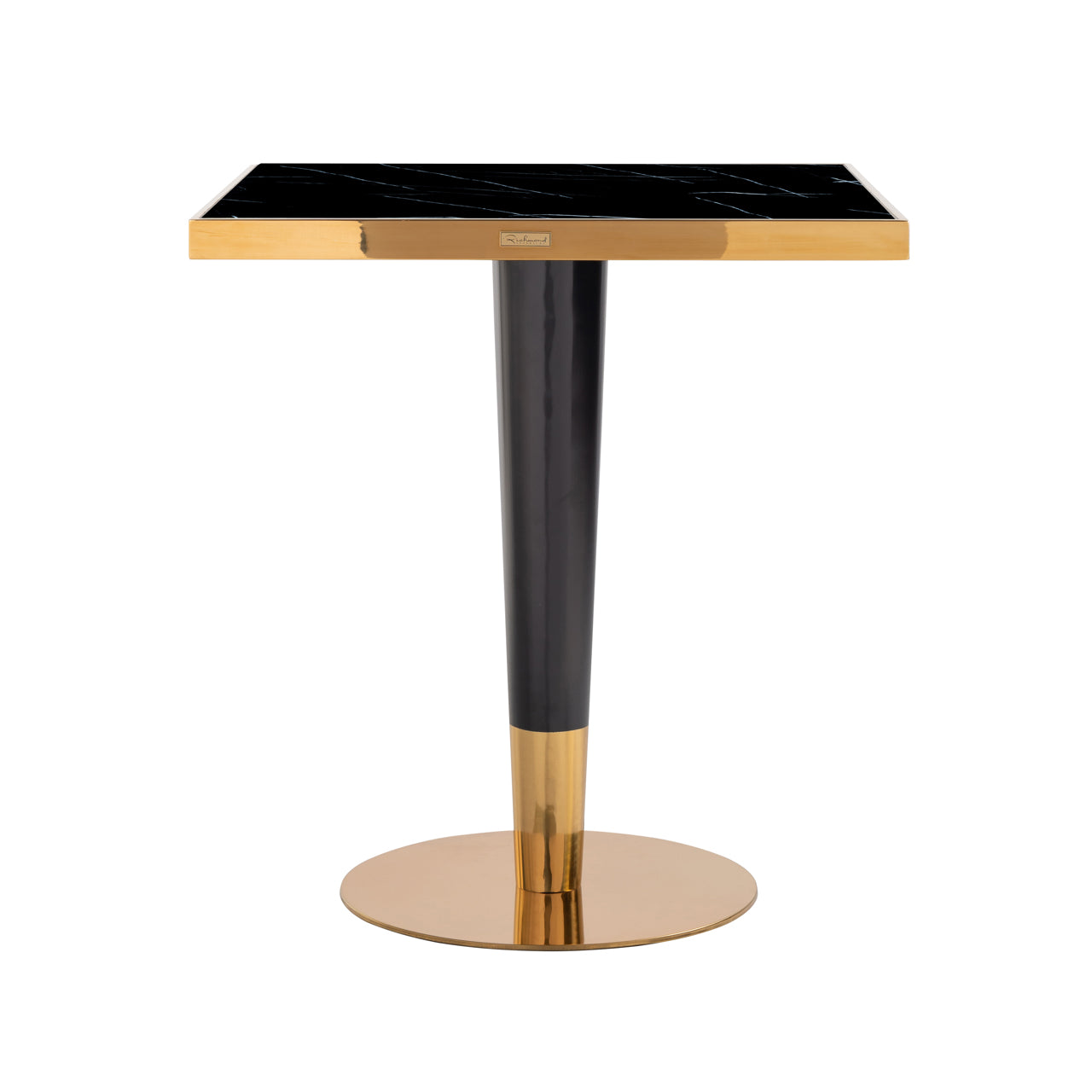Richmond Interiors Bistro-Tisch Can Roca black/gold 70x70 Bistro-Tisch Richmond Interiors