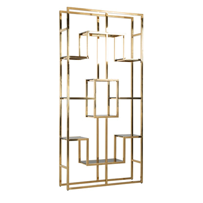 Richmond Interiors Wandschrank Magnus (Gold) Offenes Regal Richmond Interiors