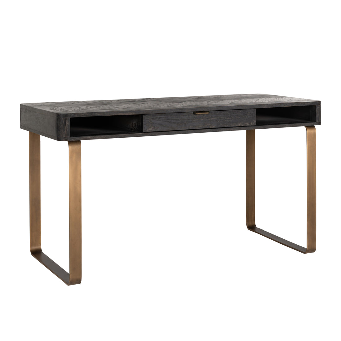 Richmond Interiors Schreibtisch Blackbone Brass black rustic Schreibtisch Richmond Interiors