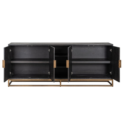 Richmond Interiors Sideboard Blackbone Brass black rustic Sideboard Richmond Interiors
