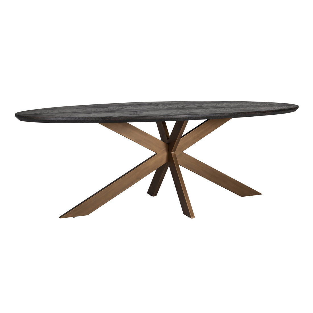 Richmond Interiors Esstisch Blackbone Brass black rustic oval 260 Esstisch Richmond Interiors